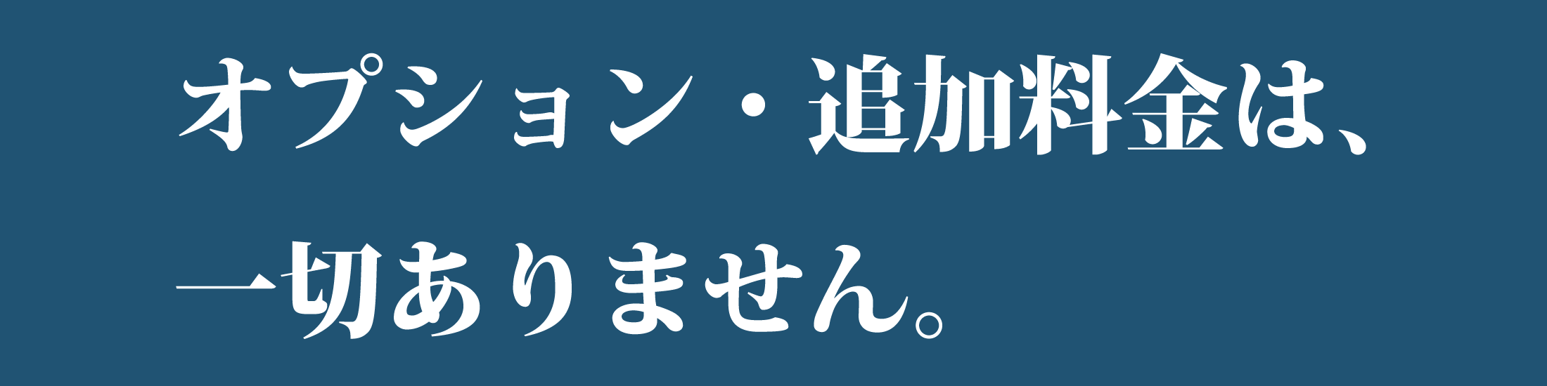 追加費用は一切必要ありません。