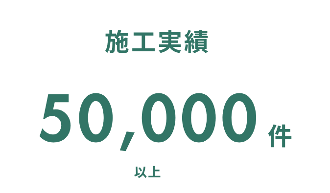特殊清掃の施工実績は50,000件以上