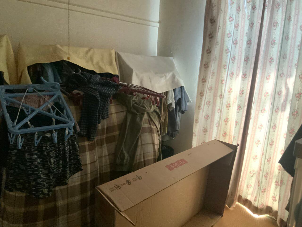 笠間市のアパートで男性が暮らしていた部屋